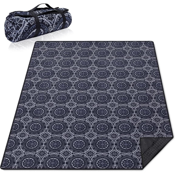 Extra Large Picnic Blankets Waterproof Foldable (60 "x 80") Beach Blanket Waterproof Sandproof,3-Layer Thicking Mat Outdoor Packable Camping Blanket