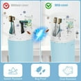 thumbnail image 7 of ABPETE Tall Electric Toothbrush Holder with Cover, 10.6" Dust Proof Bathroom Caddy Fits Adults Electric Toothbrushes,Wall Mount or Countertop Organizer with Removable Dividers, 4 Slots (Blue), 7 of 7
