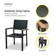 thumbnail image 4 of Heck 13 Pieces Aluminum Outdoor Dining Set for 12 Person, FSC Teak Patio Extendable Tabletop and Stackable Chairs, Charcoal Black, 4 of 18