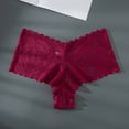 thumbnail image 6 of TEVEQ Women's Underwear V-Waist Shorts Underwear for Women Lace Mid Waist Cheeky Panties Women Lace Boyshort Floral Panties Low Rise Underwear Ladies Comfortable Underpants Female Red Xl, 6 of 9