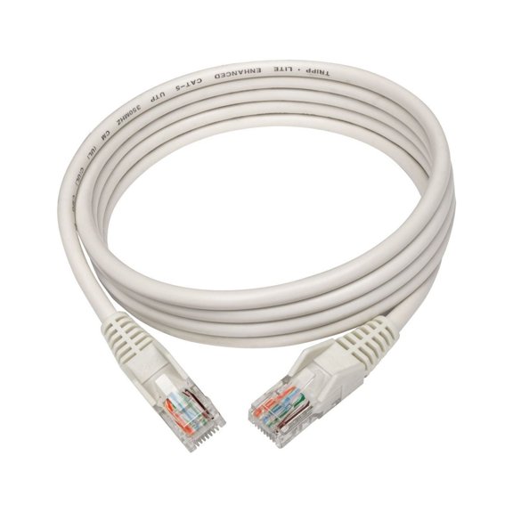 Eaton Tripp Lite Series Cat5e 350 MHz Snagless Molded (UTP) Ethernet Cable (RJ45 M/M), PoE - White, 5 ft. (1.52 m) - Patch cable - RJ-45 (M) to RJ-45 (M) - 5 ft - UTP - CAT 5e - IEEE 802.3ab/IEEE 802.5 - molded, snagless, stranded - white