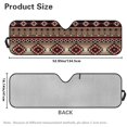 thumbnail image 7 of Uorisanigo Windshield Sun Shade for Jeep Wrangler TJ JK JL1997-2024, Aluminum Foil Film Brown Southwest Aztec Car Winshied Sunshade, Block UV Rays and Heat Protection for Car Interior, 7 of 7