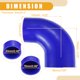 thumbnail image 4 of Acoplador Universal de Manguera Unique Bargains Silicona Azul Codo 90 Grados, 4 of 8
