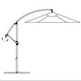 thumbnail image 3 of vidaXL Cantilever Umbrella 118.1" Sand White, 42202, 3 of 8
