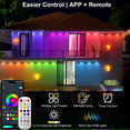 thumbnail image 6 of Smart Eave Lights 16.5FT Permanent Outdoor Lights RGBIC LED Strip Lights DIY Color Music Sync Waterproof for House Roof Decor, 6 of 6