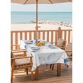 thumbnail image 3 of 60x120 Inch Outdoor Tablecloth with Umbrella Hole Zipper Rectangle Blue Floral Rectangular Tablecloths Outside Waterproof Summer Spring Flowers Farmhouse Patio Table Cloth Cover for Picnic Party, 3 of 8