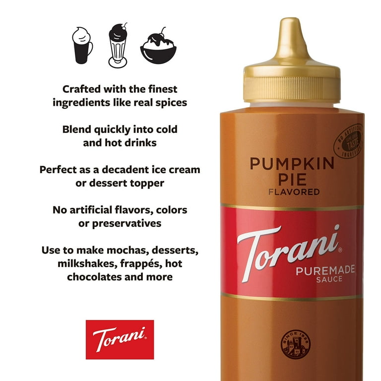 Torani Puremade Sauce, Pumpkin Pie, Ounces Pack of