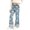 Multicolour, variant on MuXiKeJi Clothes Baggy Jeans Kids Cute Print Elastic Waist Wide Leg Flared Denim Pants Regular Fit Long Casual Bottoms Girls Jeans Pants