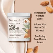 NATUREWELL Sweet Almond Smooth & Soften Moisturizing Cream For Face, Body, Hands, Pack of 2 (16 Oz Each)
