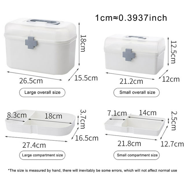 Medicine Storage Box Emergency First Aid Pillboxes Container Emergency Multilayer Multilayer Portable Handle Chest Drawer Accessories Large
