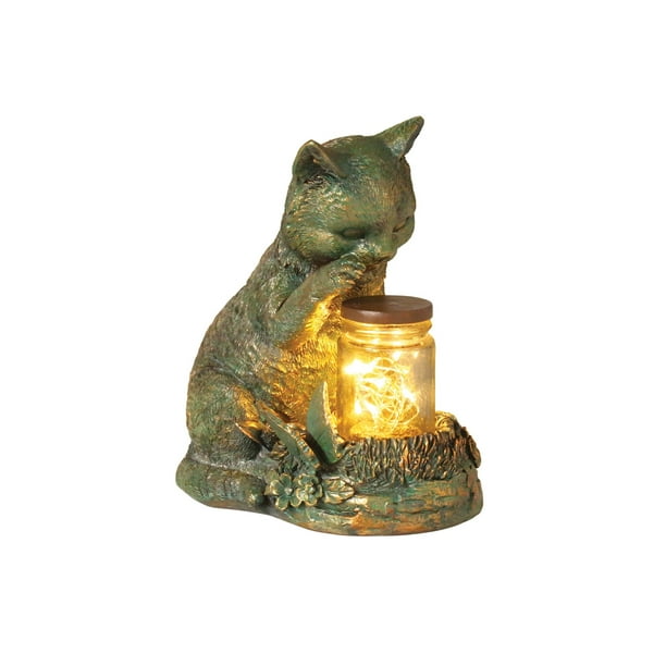 Solar Cat Garden Ornament Garden Design Ideas