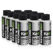 KetoneAid Ke4 Ketone Ester Concentrate, 12 Pack, 144 Serv., 60mL, Zero Carb, Keto Not Required