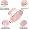 thumbnail image 5 of Metal Colander Set of 2, Strainer Basket with Handles 3.5 & 5 Qt Powder Coated Self-draining Solid Ring Base Metal Large Kitchen Colander Bowel for Pasta Vegetable Fruit (PINK), 5 of 7