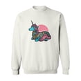 thumbnail image 2 of Blue Unicorn With Pink Mane Sweatshirt Women -Image by Shutterstock, Female 5X-Large, 2 of 4