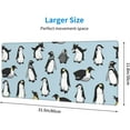 thumbnail image 3 of Cute Penguin Gaming Mouse Pad Penguins Large Mouse Pad (31.5x11.8 Inch) Non-Slip Rubber Base Large Desk Mat Desk Protector for Home Office Gaming Work, 3 of 6