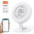 thumbnail image 3 of Zootealy Smart ZigBee Temperature Humidity Sensor with E-Ink Screen, Remote App Control, Requires ZigBee Gateway - White ABS Material, High Accuracy, Indoor Data Monitoring - Battery Not Included, 3 of 6