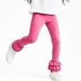 thumbnail image 5 of Karoyedx Girls School Uniform Toddler Girls Leggings Cotton Leggings for Girls Warm Comfortable Stretchy Pants Kids Soft Tights Hot Pink Size,11-12Y, 5 of 8