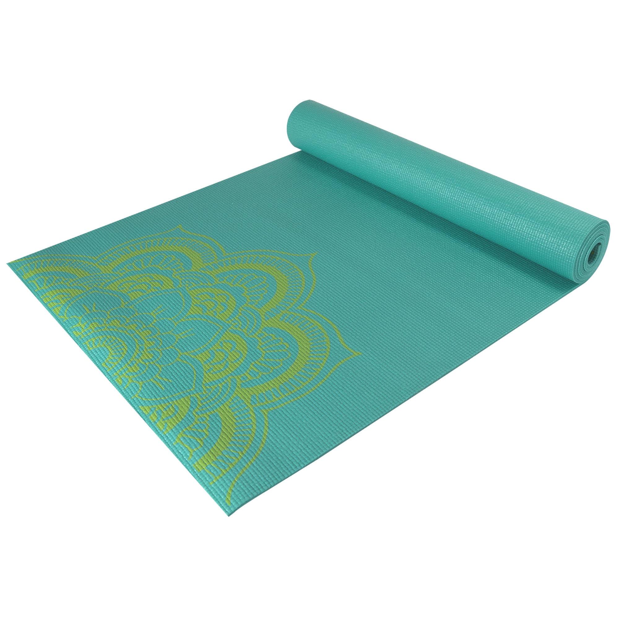 Sol Living Extra Wide and Thick Yoga Mat Ideal for Comfortable Exercise Meditation and Pilates Green Mandala Design in Libya at LYD 285 Rating 5