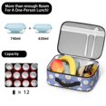 thumbnail image 5 of Daisy Pioneer Flower Purple Pattern Insulated Lunch Bag Teens,Bento School Lunch Bag for Teens for Work,Picnic or Travel 10.6x7.7x4.3 Inches,12 Can Capacity, 5 of 6