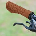 thumbnail image 6 of Raindrops Bike Handle Bars Grip Vibration Reduction Rubber Brown 1 Pair 5.1x2in, 6 of 8