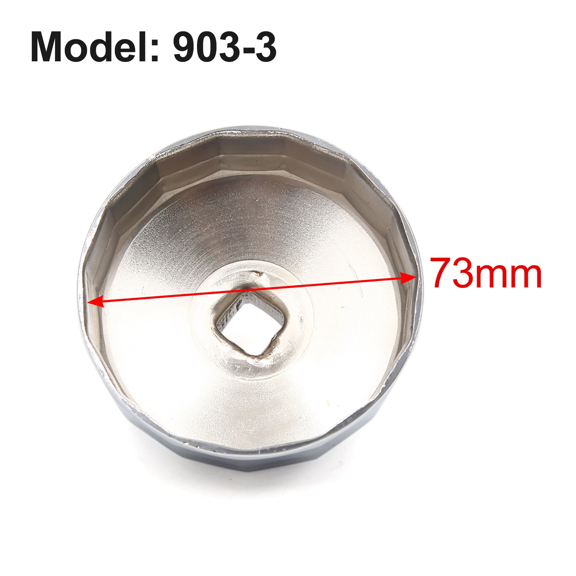 Unique Bargains 15 Flutes 73-74mm Inner Dia Metal Oil Filter Wrench Cap Tool Remover