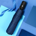 thumbnail image 1 of 1 PACK Travel Umbrella Windproof 8 RIBS Auto Open & Close Collapsible Folding Small Compact Umbrella for Rain Blue, 1 of 5