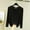 Black, variant on Women Long Sleeve Tops Solid Round Neck Lyocell Regular Hem Light Fabric Fall Shirts
