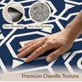 thumbnail image 6 of ODIKA 4'x6' Navy Blue Contemporary Geometric Octagonal Washable Area Rug Interlocking Hexagonal Grid with Diamond Accents for Home Office, Under Desk, Non-Slip Chair-Friendly, Flatwoven, 6 of 7