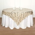 thumbnail image 2 of Efavormart 72" Premium Big Payette Sequin Overlay For Wedding Banquet Catering Party Table Decorations-Champagne, 2 of 9