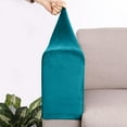 thumbnail image 4 of 2 piezas Funda para reposabrazos de sofá de poliéster de color sólido Funda para sillón extraíble de color sólido Azul eléctrico, 4 of 7
