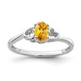 thumbnail image 6 of 925 Sterling Silver Rhodium-Plated Citrine Ring Size 9, 6 of 6