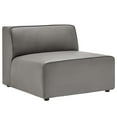 thumbnail image 2 of Modway Mingle Vegan Leather Armless Chair in Gray, 2 of 8