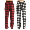 thumbnail image 6 of LANBAOSI 2 Pack Big & Tall Men's Fleece Plaid Pajama Pants Comfortable Breathable Drawstring Pajama Bottoms with Pockets, Size 2XL, 6 of 7