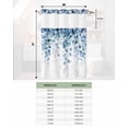 thumbnail image 7 of No Hook Shower Curtains, Blue Eucalyptus Leaves Long Bathtub Curtains with Snap in Liner, Summer Botanical Weeping Waterproof Washable Fabric Bathroom Shower Curtain Sets, 72" x 84", 7 of 7