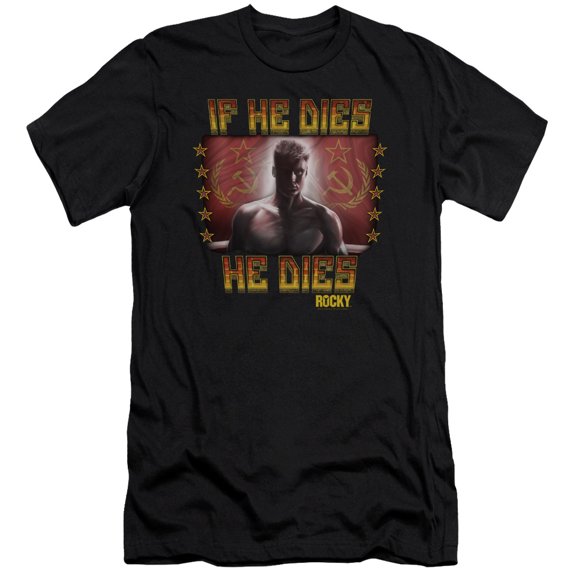 Rocky Iv Condolences Adult 30/1 T-Shirt Black