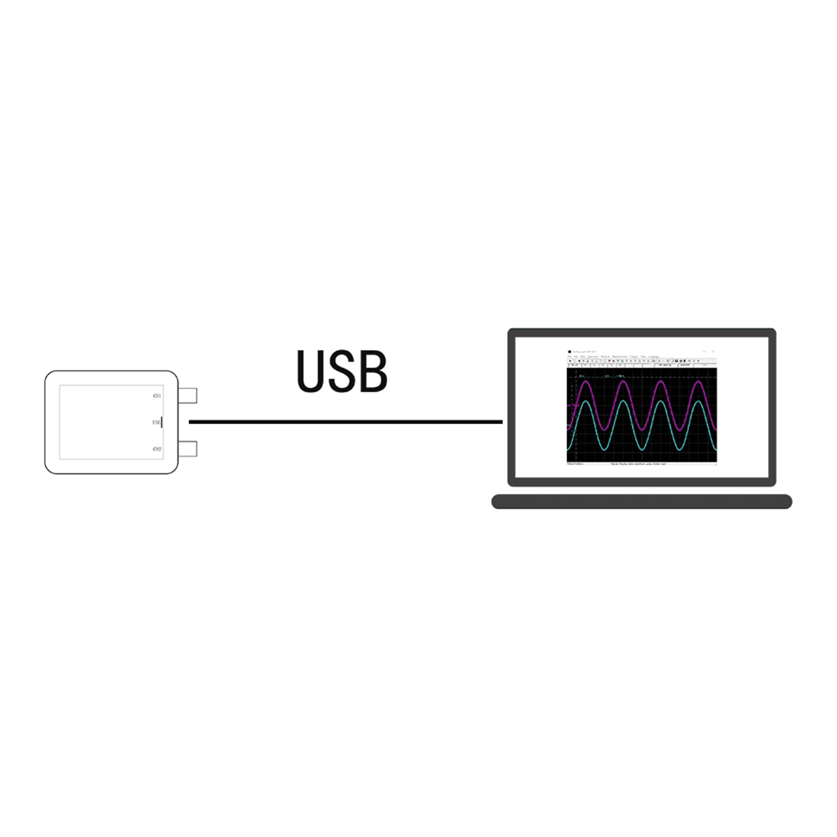 Fosc21C1 2-Channel USB PC Oscilloscope 1Mhz Sampling Rate Portable Oscilloscope MCU Development