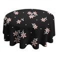 thumbnail image 4 of Pioneer Flower Floral Print Pattern Round Tablecloth 60"x60",Wrinkle Wipeable Table Cloth for Kitchen Dining Room Picnic Patio Party, 4 of 6