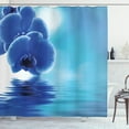 thumbnail image 1 of Ambesonne Flower Shower Curtain, Orchid Floral Design, 69"Wx75"L, Violet Blue White, 1 of 3