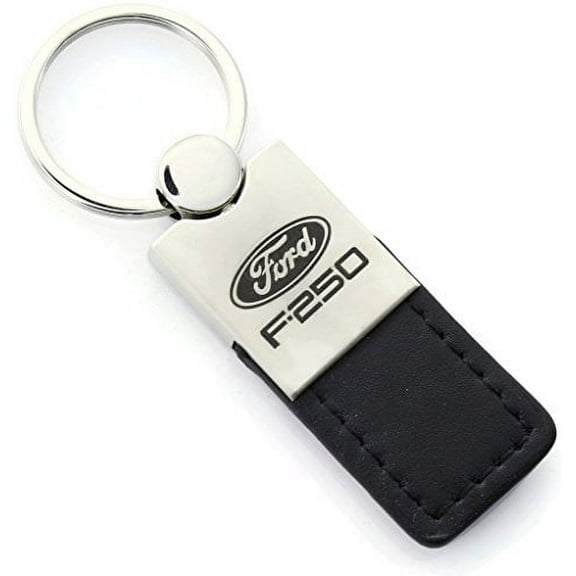Ford F-250 Keychain & Keyring - Duo Premium Black Leather