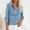 Blue, variant on Azrian Clearance Women's Long Sleeve Fall Button Down Tops Women Casual V -neck Pocket Back Split Long Sleeved Shirt