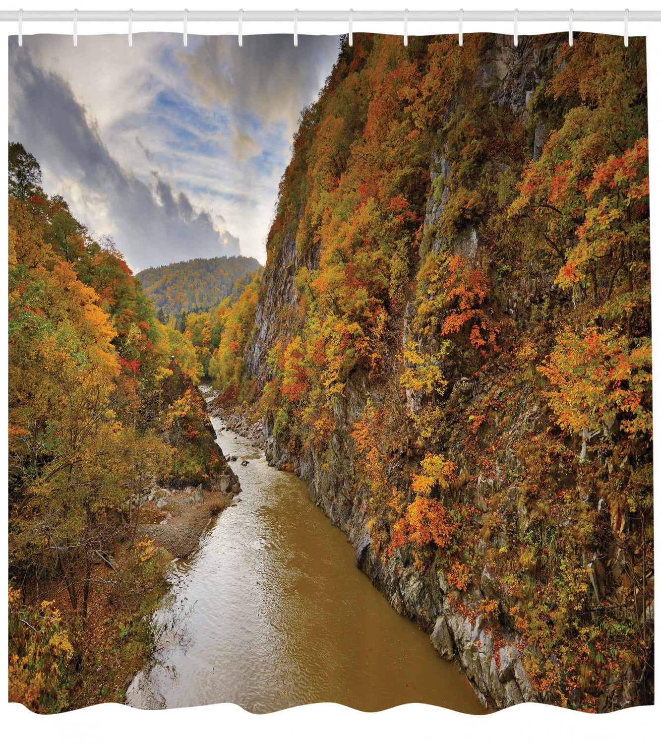 Nature Scene Shower Curtain, Toyohira River Flowing ...