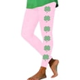 thumbnail image 2 of Ynynloco color cosplayer St. Patrick's Day Leggings Shamrock Stretchy Tights Yoga Pants for Women, 2 of 6