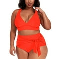 thumbnail image 3 of Babysbule Womens Swimwear Women Swimsuit High Waist Leopard Printing Split Swimsuit, 3 of 6