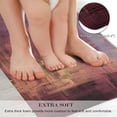 thumbnail image 3 of 2 Pieces Kitchen Rugs, Abstract Anti Fatigue Non Slip Foam Cushioned Burgundy Red Yellow Comfort Art Modern Indoor Floor Mat Runner Rug Set for Laundry Office Sink Bathroom (16"x48"+16"x24"), 3 of 5