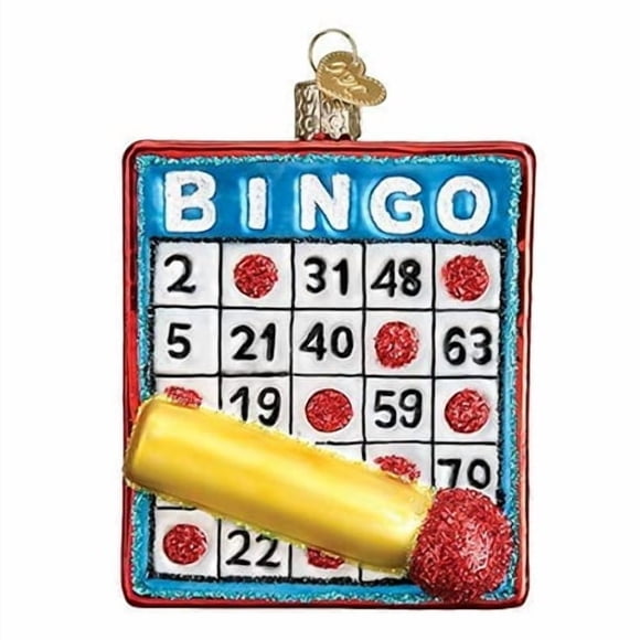 Old World Christmas Glass Blown Ornament with S-Hook and Gift Box Toy and Hobby Collection (Bingo 44137)