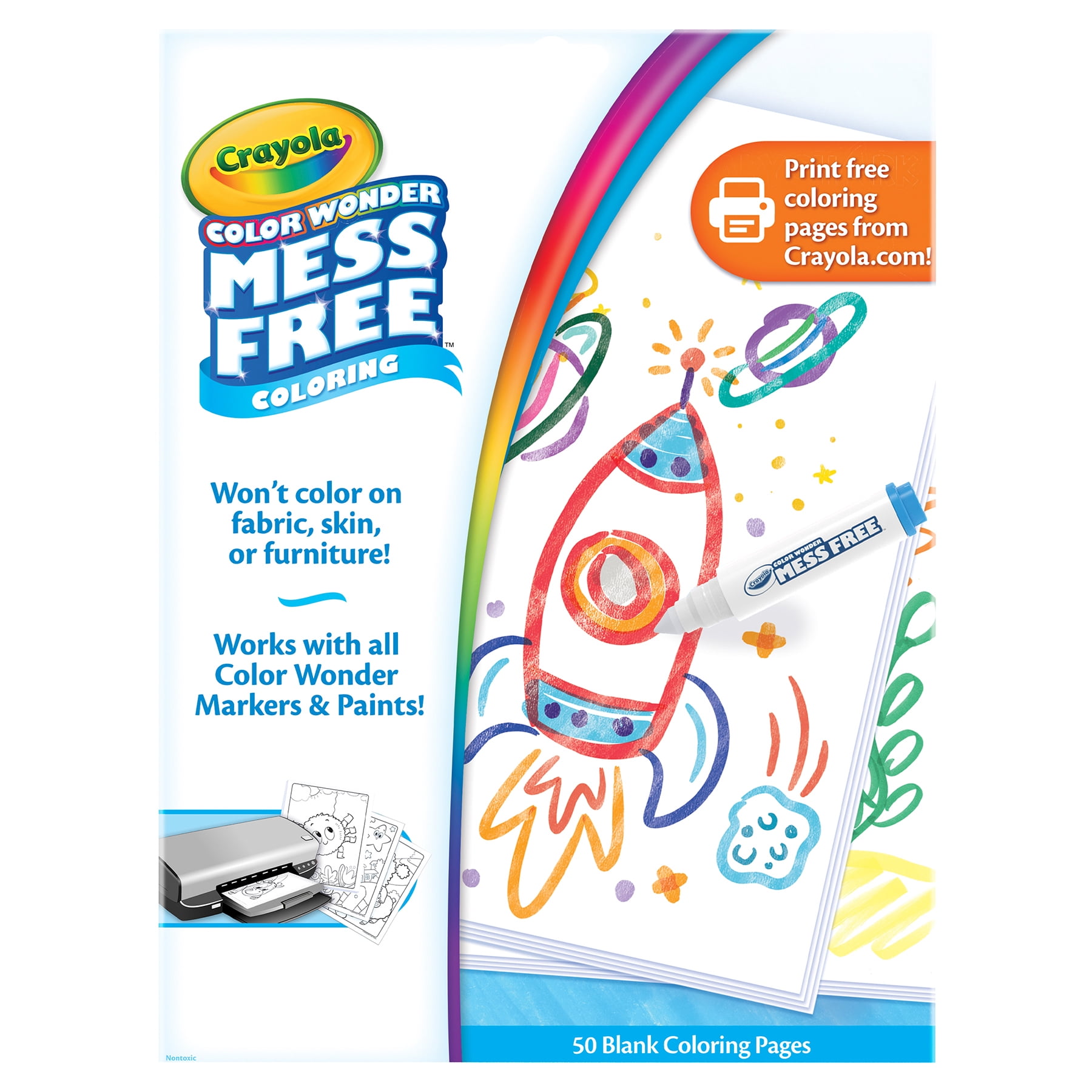 Crayola Color Wonder Blank Coloring Pages, 50 Per Pack, 2 Packs
