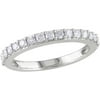 Miabella 1/2 Carat T.W. Single-Row Diamond Anniversary Ring in 10kt White Gold