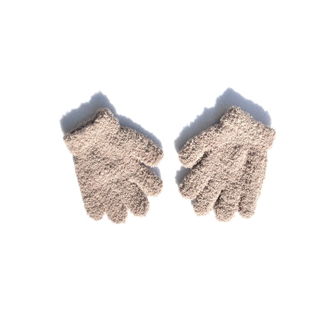 Jumpingount 1 par de guantes para niños a prueba de congelación, cubierta de dedo pequeña gruesa y delicada, accesorio de ropa, cubiertas de mano, gris guantes y mitones Caqui Jumpingount AP009005-04