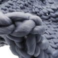 39"x47" Soft & Warm Hand Chunky Knit Blanket Thick Yarn Bulky Bed Sofa