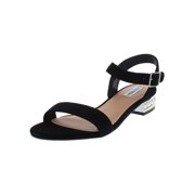 Steve Madden Womens Cashmere Suede Dress Sandals Black 5.5 Medium (B,M)